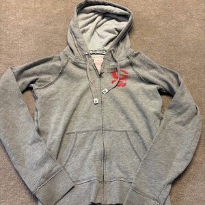 Victoria’s Secret PINK Georgia Bulldogs Zip Hoodie Medium Gray Full Zip 0625